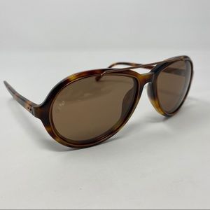 Linda Farrow Tortoise Shell Aviator Sunglasses